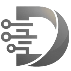 logo digital infomaker preto e branco